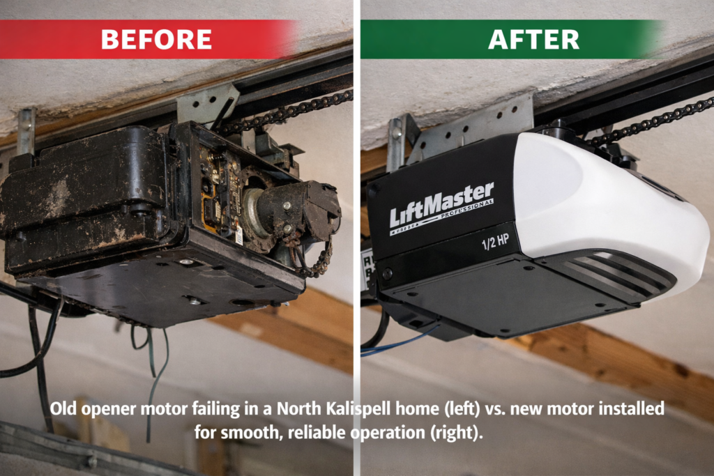 Garage Door Opener Repair Kalispell Before and After